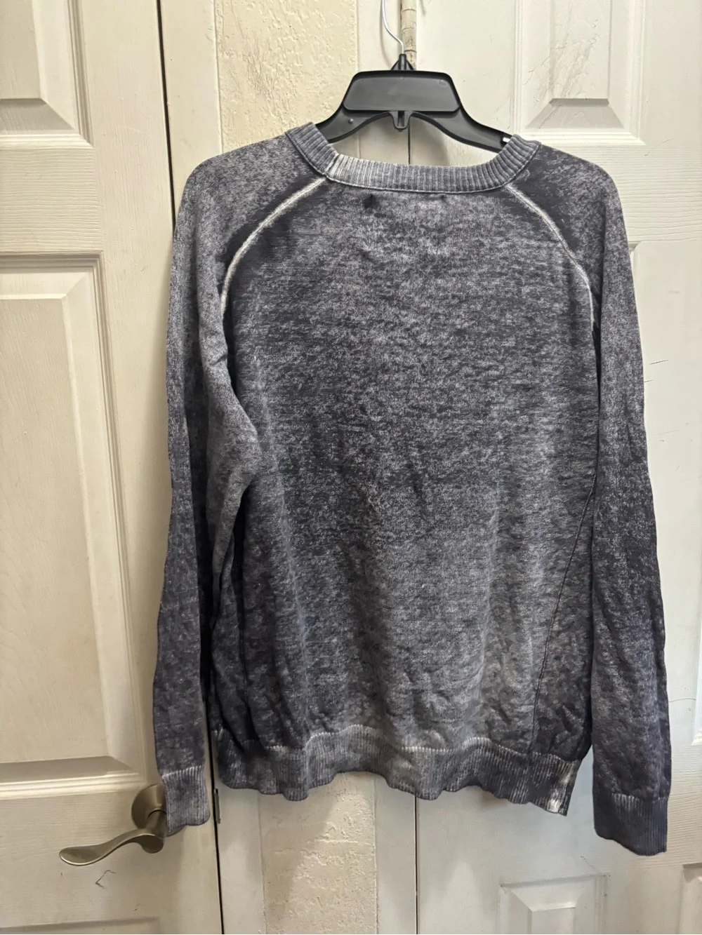 Helix men Washed Knit Crewneck Sweater - Gray